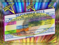 Class schedule for September 2013